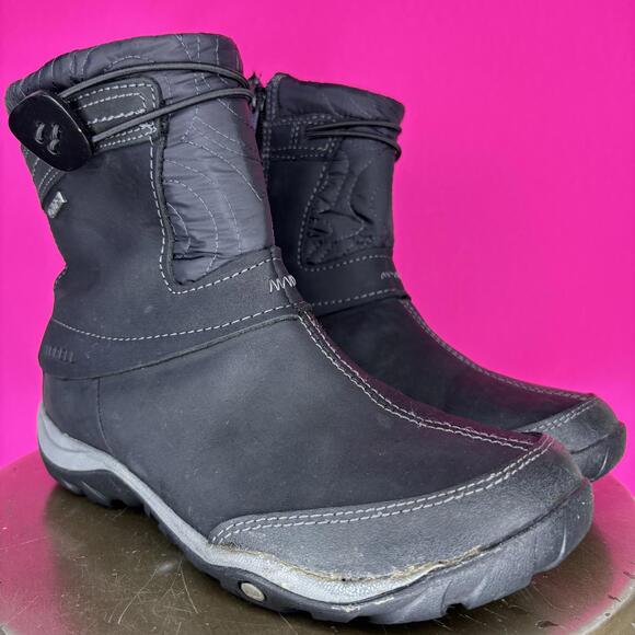 Merrell Dewbrook Zip BLack Leather Waterproof Insulated Boot Sz 6,5 - Picture 1 of 9